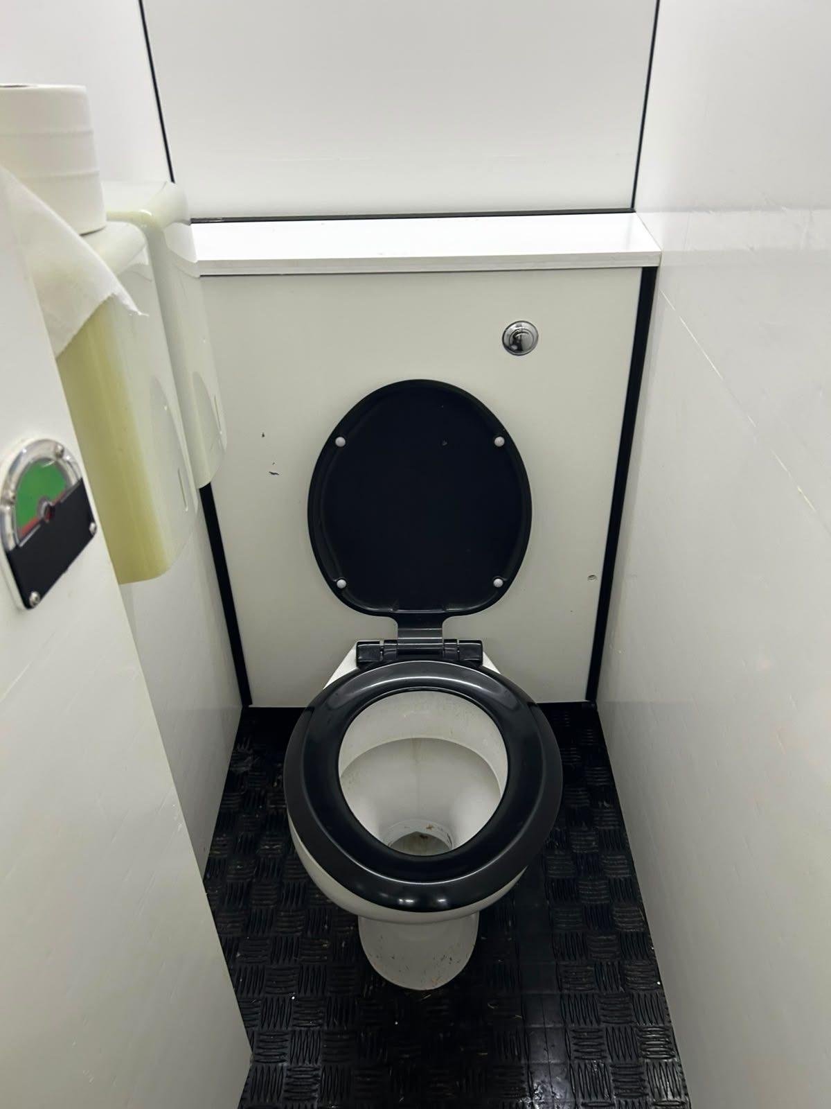 Toilet cubicle cleaned and ready for use
