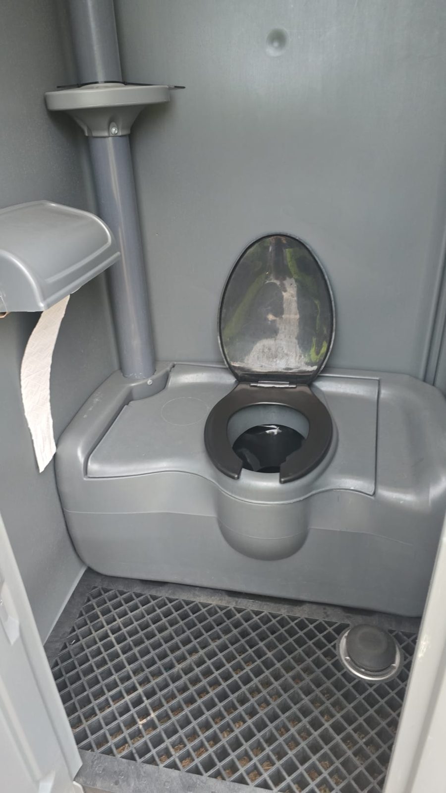 Cleaned portable toilet unit